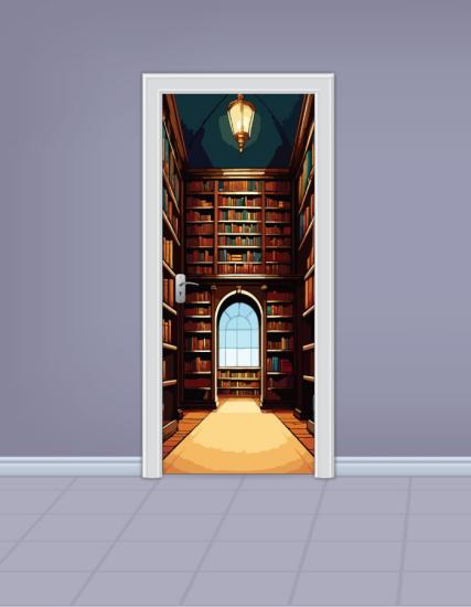 Kütüphane Kapı Giydirme