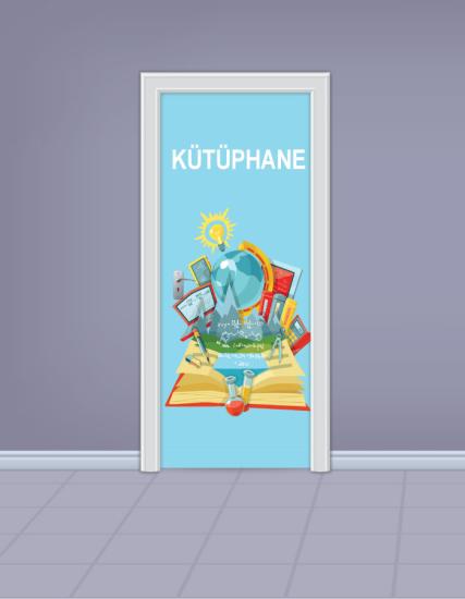 Kütüphane Kapı Giydirme
