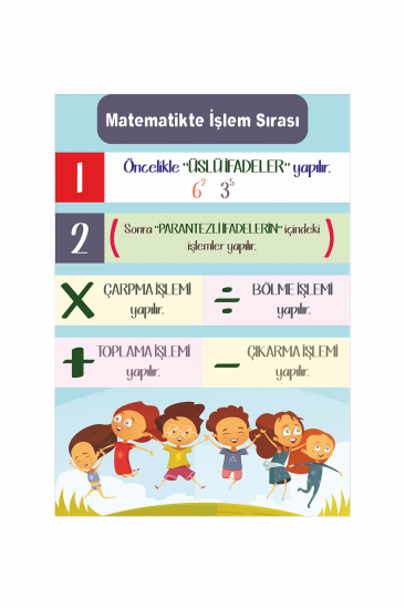 Matematikte İşlem Sırası Afişi