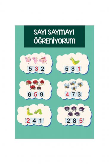 Sayı Saymayı Öğreniyorum Afişi