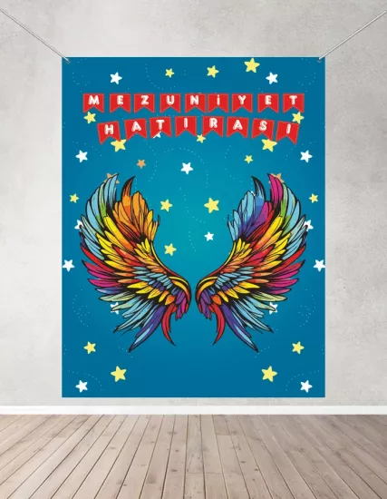 Mezuniyet Hatırası Fotoğraf Panosu Branda 160x200