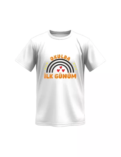 Okulda İlk Günüm Baskılı Tişört 