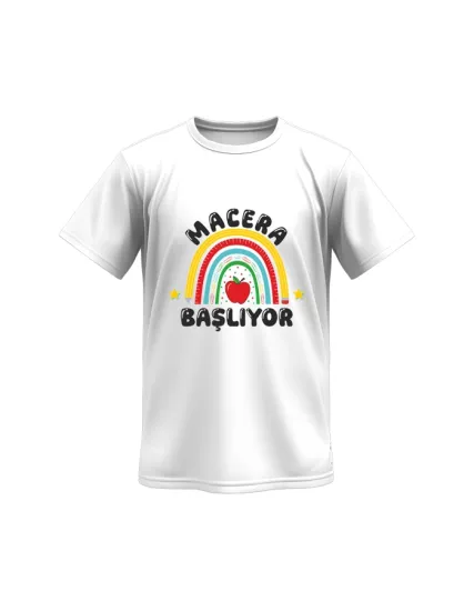 Macera Başlıyor Baskılı Tişört 