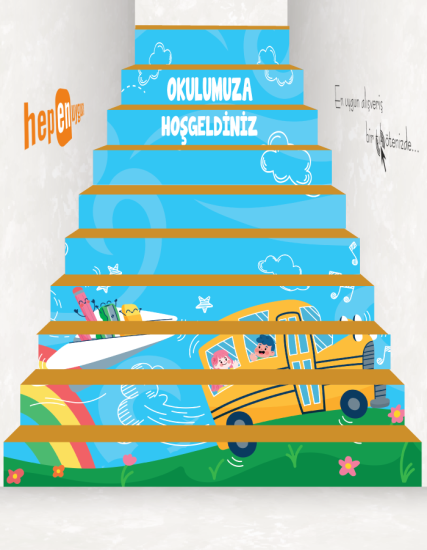 Hoşgeldiniz Merdiven Giydirme (Laminasyonlu)