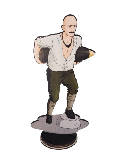 Ahşap Üzeri Uv Baskılı Koca Yusuf Maketi 26cm