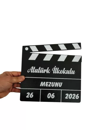 Mezuniyet Klaketi Ahşap Üzeri Uv Baskı