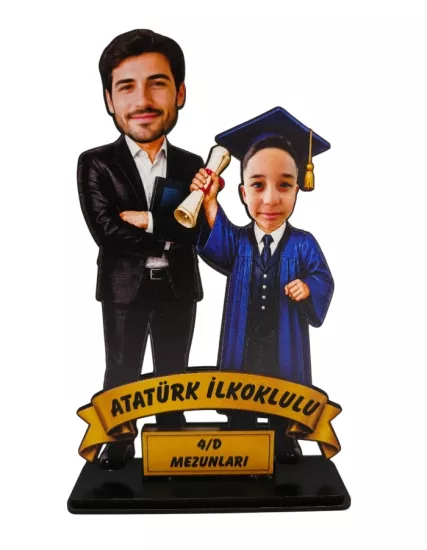 Kişiye Özel Mezuniyet Hatırası Karikatür Biblo