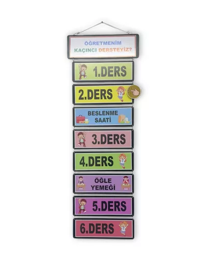 Ahşap Öğretmenim Kaçıncı Dersteyiz Panosu 