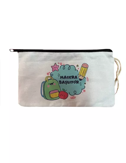 Macera Başlıyor Baskılı Bez Kalemlik