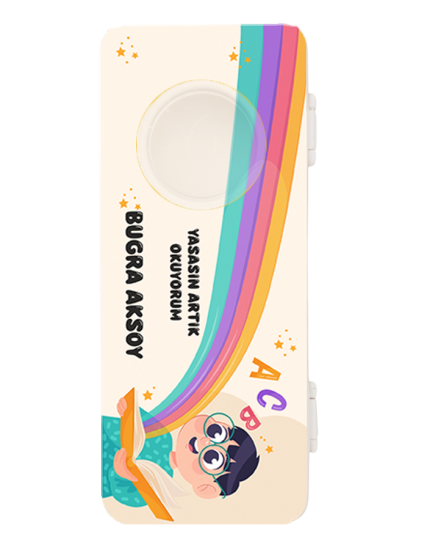 UV Baskılı Artık Okuyorum Plastik Kalemlik 