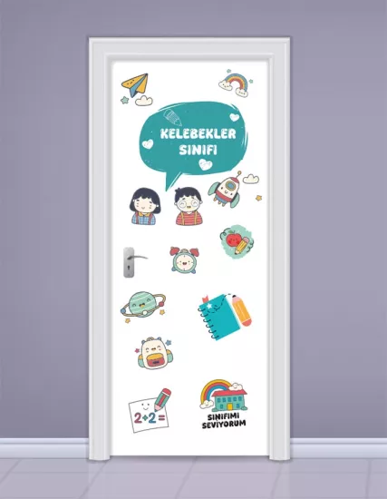 Okula Hoşgeldin Kapı Süsleme Stickerları