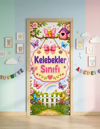 Anasınıfı Kapı Giydirme (Kelebekler)