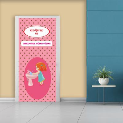 Kız Öğrenci WC Kapı Giydirme