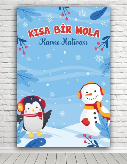 Kısa Bir Mola Karne Hatırası Fotoğraf Panosu Branda 100x150