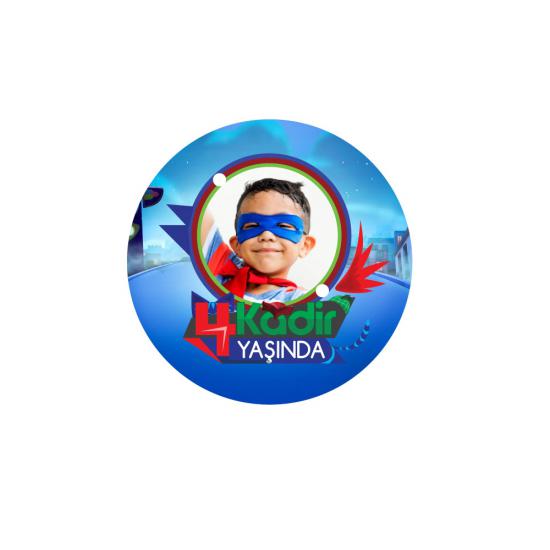 Pijamaskeliler Doğum Günü Sticker (24 Adet)