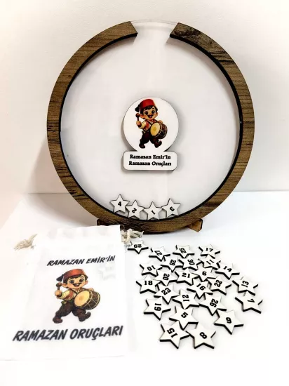 Kişiye Özel Ramazan Oruçlarım Kumbarası 25 cm