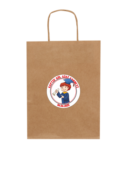 Karne Günü İçin Kraft Çanta, Karne Çantası 10 Adet