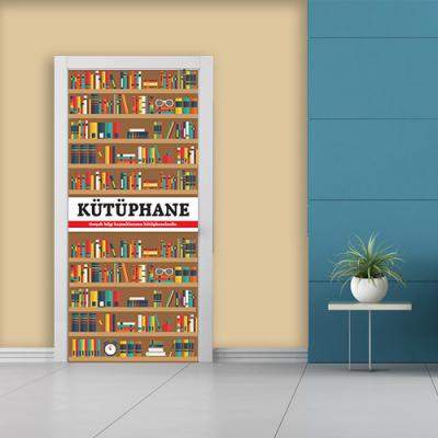 Kütüphane Kapı Giydirme
