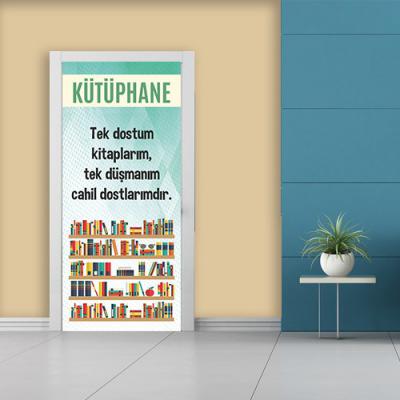 Kütüphane Kapı Giydirme