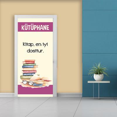 Kütüphane Kapı Giydirme