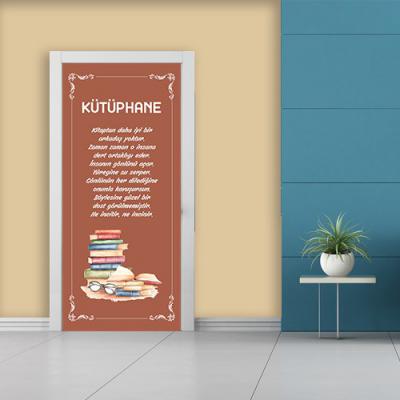 Kütüphane Kapı Giydirme