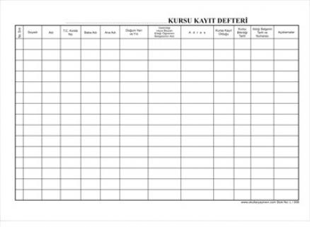 Kurs Kütük Defteri