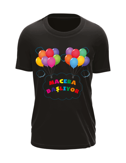 Macera Başlıyor Baskılı Tişört 