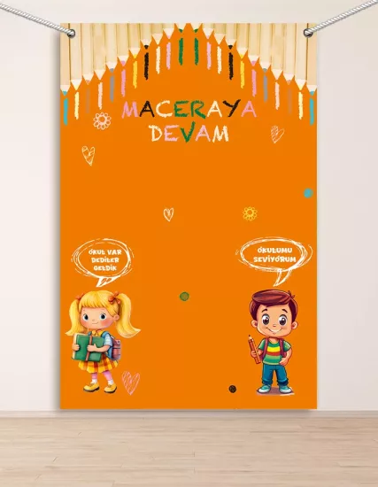 Maceraya Devam Hatıra Fotoğraf Panosu Branda 160x200