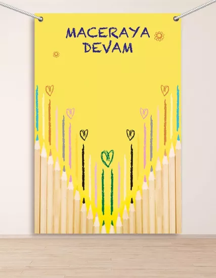 Maceraya Devam Hatıra Fotoğraf Panosu Branda 160x200