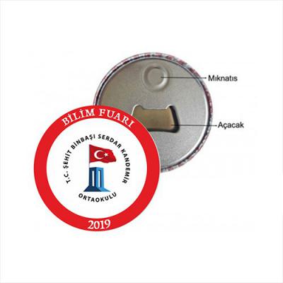 Tübitak Bilim Fuarı Açacaklı Magnet Rozet 1 (58mm)