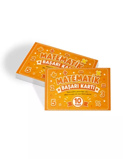 Matematik Öğrenci Başarı Kartı 50 Adet