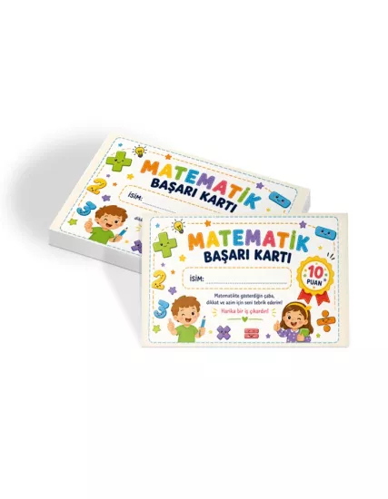 Matematik Öğrenci Başarı Kartı 50 Adet