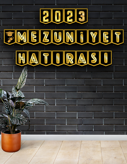 Mezuniyet Hatırası Karton Bayrak Sticker 22 Adet A5