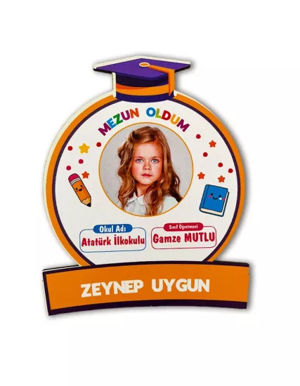 Mezuniyet Hatırası Ahşap Magnet