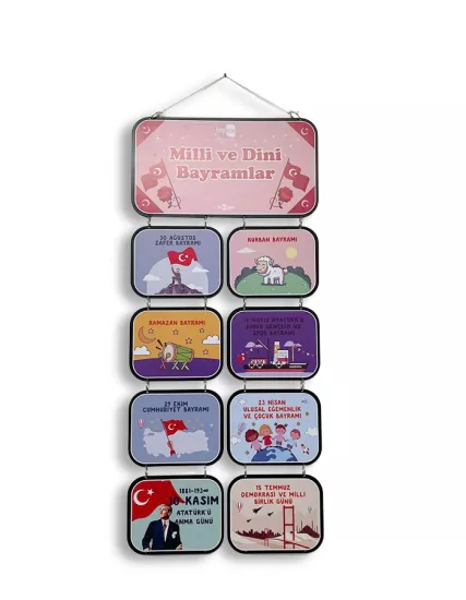 Ahşap Milli ve Dini Bayramlar Panosu