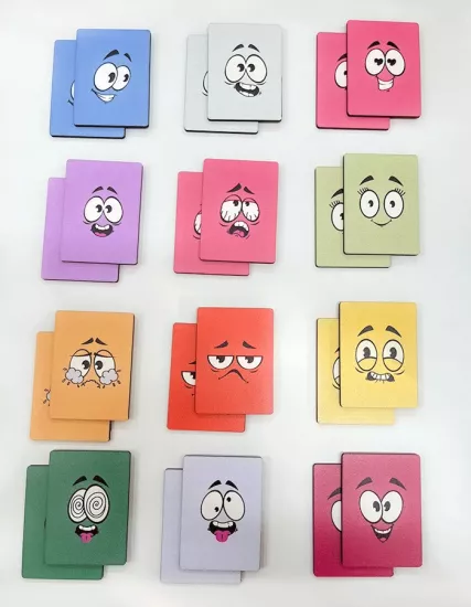 Ahşap Duygular Eşleştirme Kartları – Eğitici ve Eğlenceli Öğrenme Seti 