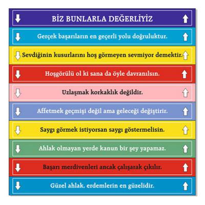 Değerler Eğitimi Merdiven Yazıları