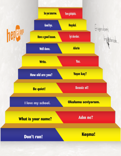 İngilizce Merdiven Yazıları