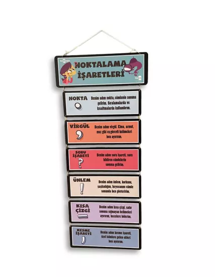 Ahşap Noktalama İşaretleri Panosu