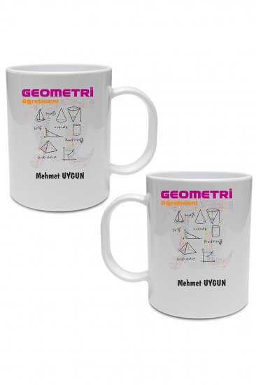 Geometri Öğretmenine Hediye Kupa Bardak