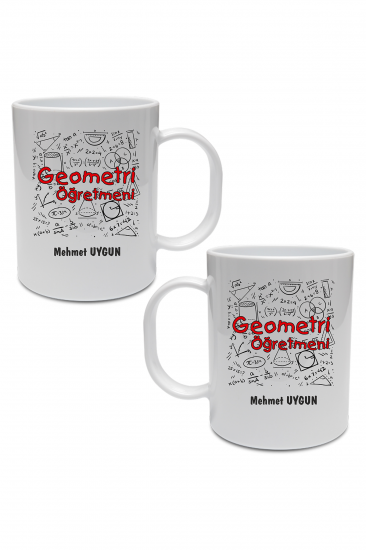 Geometri Öğretmenine Hediye Kupa Bardak