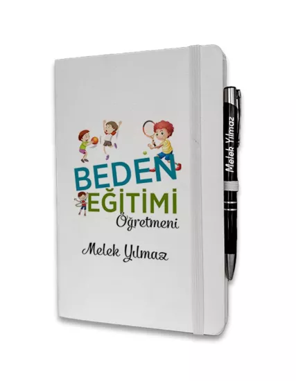 Kişiye Özel Beden Eğitimi Öğretmeni Baskılı Ajanda ve Kalem Seti
