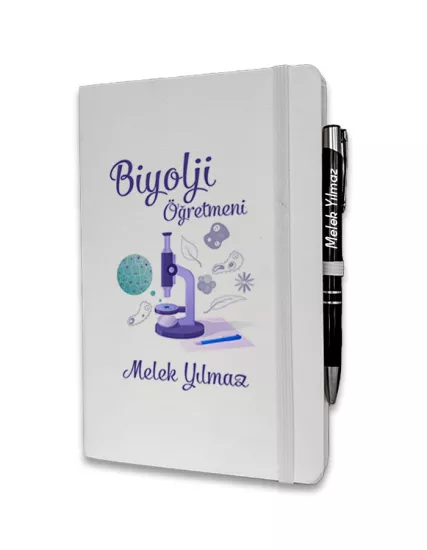 Kişiye Özel Biyoloji Öğretmeni Baskılı Ajanda ve Kalem Seti