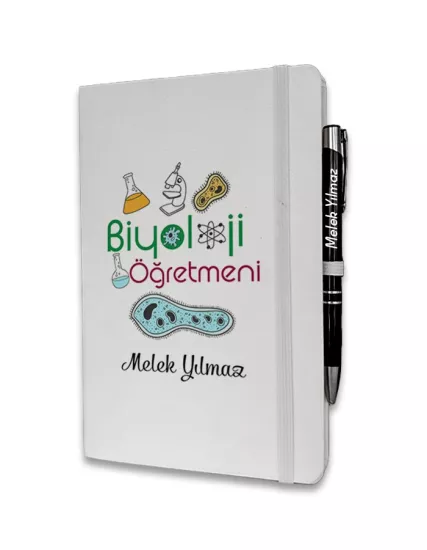 Kişiye Özel Biyoloji Öğretmeni Baskılı Ajanda ve Kalem Seti