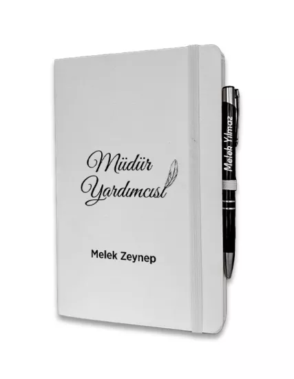 Kişiye Özel Müdür Yardımcısı Baskılı Ajanda ve Kalem Seti