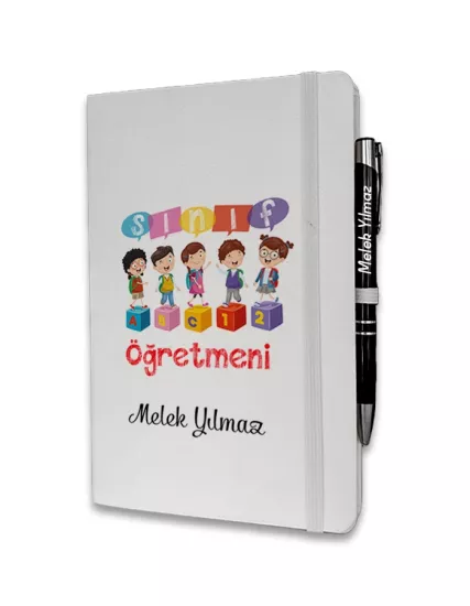Kişiye Özel Sınıf Öğretmeni Baskılı Ajanda ve Kalem Seti