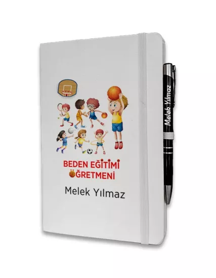 Kişiye Özel Beden Eğitimi Öğretmeni Baskılı Ajanda ve Kalem Seti