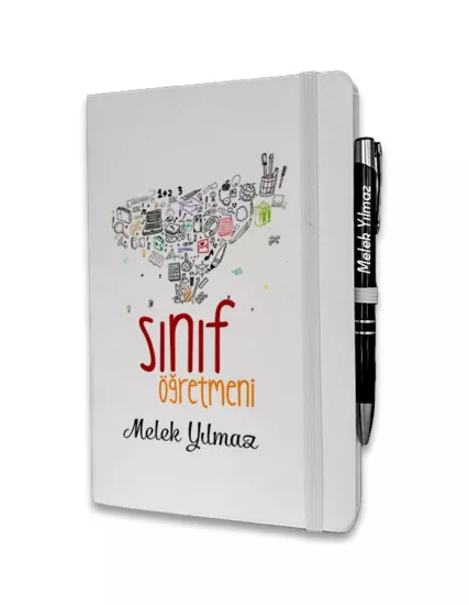 Kişiye Özel Sınıf Öğretmeni Baskılı Ajanda ve Kalem Seti