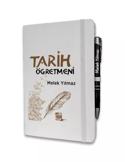 Kişiye Özel Tarih Öğretmeni Baskılı Ajanda ve Kalem Seti