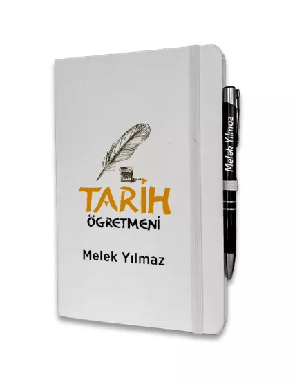 Kişiye Özel Tarih Öğretmeni Baskılı Ajanda ve Kalem Seti